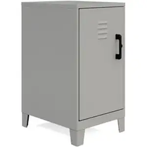 Nusparc NPR SL218ZZSR - Personal Locker - 2 Shelve(s) - for Office, Home, Sport Equipments, Toy, Game, Classroom, Playroom, Basement, Garage - Overall Size 27.5" Height x 14.2" Width x 18" Depth - Silver - Steel - TAA Compliant