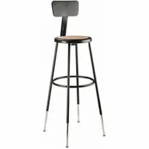 National Public Seating Corp. NPS 6230HB10 - National Public Seating 6200 Series Heavy-Duty Stools - Masonite Seat Color - Masonite Seat Material - Black Frame Color - Steel Frame Material - Four-legged Base - Black - 1 Each