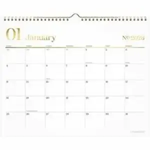 Acco Brands AAG 1606707 - At-A-Glance WorkStyle Wall Calendar - Monthly - 12 Month - January - December - 15" x 12" Sheet Size - 1.50" x 2" Block - Twin Wire - Wall Mount - Multi - Hanging Loop, Event Calendar, Appointment Schedule, Yearly Planner, Dated Planning Page, Unruled Monthly Section, Daily Block, Durable, Wear Resistant, Tear Resistant - 1 Each