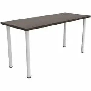 Safco Products SAF JN6024FTGCWN - Safco Jurni Multi-Purp. Table w/Post Leg & Glides - Powder Coated Post Leg Base - Modern Style x 60" Table Top Width x 24" Table Top Depth x 1.10" Table Top Thickness - 29" Height - Multipurpose - Assembly Required - Columbian Walnut - Laminate Top Material - 1 Each