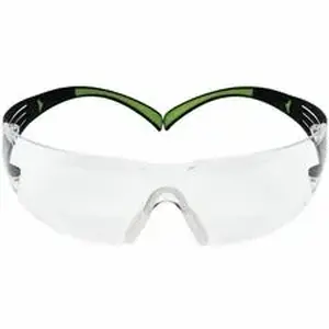 3m MMM SF415AFCT - SecureFit Protective Eyewear - Eye, Fog, Impact, Ultraviolet, UVA, UVB, UVC Protection - Polycarbonate - Green, Black - Clear Lens - Anti-fog, Comfortable, Soft, Nose Bridge, Self Adjustable