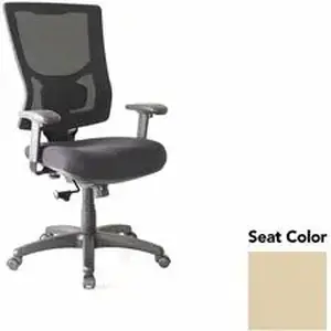 Lorell LLR 62018007 - Conjure High-Back Swivel/Tilt Office Chair - Dillon Buff Polyurethane Foam Seat - Mesh Back