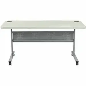 National Public Seating Corp. NPS BPFT2460 - National Public Seating Flip-N-Store Flipper Tables - Speckled Gray Top - Hammertone Gray, Powder Coated Base - Modern Style - 700 lb Capacity - 60" Table Top Length x 24" Table Top Width x 1.70" Table Top Thickness - 29.50" Height - Training, Conference, Seminar - Assembly Required - Steel - Plastic, Polyethylene, High-density Polyethylene (HDPE) Top Material - Steel Base Material - Steel Frame Material - 1 Each