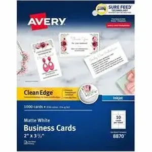 Avery Dennison AVE 8870 - CARD, IJ BUS 1000BX, WHT