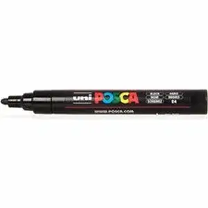 Uniball UBC 319392000 - POSCA PC-5M WaterBased Paint Marker - Erasable - Washable - Assorted Ink - Water Based - Multipurpose - 4 / Pack
