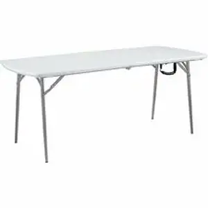 National Public Seating Corp. NPS BMFIH3072 - National Public Seating Banquet Fold-In-Half Tables - Speckled Gray Top - Round Tube Leg Base - 4 Legs - 700 lb Capacity - 71.80" Table Top Length x 30" Table Top Width - 29.50" Height - Room, Indoor, Outdoor, Banquet, Cafeteria, Industry