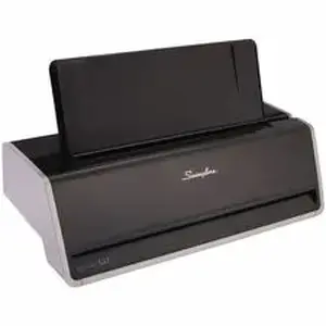 Acco Brands SWI 74532 - Swingline Commercial Electric 2-Hole Punch - 28 Sheet - 1/4" Punch Size - Black, Gray
