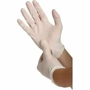 Genuine Joe GJO 15438 - Joe Work Gloves - 4 mil Thickness - Large Size - Latex - White - 100 / Box