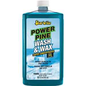 Star Brite 94732 - Power Pine Boat Wash & Wax - Concentrated Marine Grade Formula - 32 oz