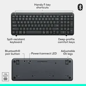 Logitech 920-013442 - K250 BLUETOOTH WIRELESS KEYBOARD (GRAPHITE)