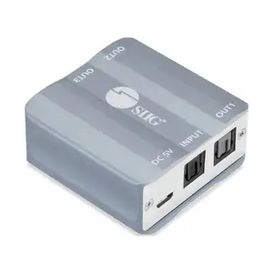 Siig CE-AU0211-S1 - AUDIO SUPPORT SPLITS ONE DIGITAL TOSLINK S/PDIF AUDIO OUTPUT TO THREE DIGITAL TO