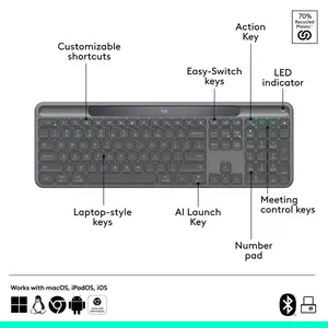 Logitech 920-013770 - SIGNATURE SLIM SOLAR+ K980 KEYBOARD FOR BUSINESS (GRAPHITE)