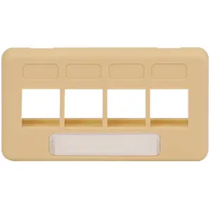 International Connectors And Cable Corp. IC107FT4IV - Face Plate Furniture TIA 4-Port Ivory