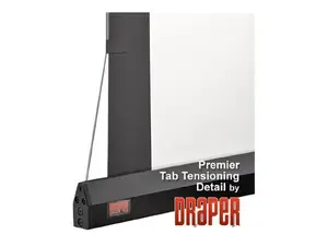 Draper 101650L - PREMIER, 165, 16:10, GREY XH600V, 110 V, WITH LOW VOLTAGE CONTROLLER
