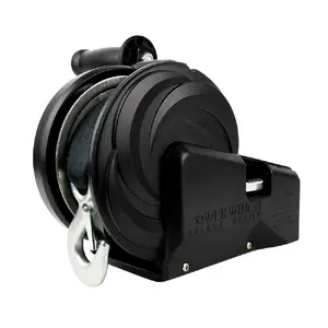 Powerwinch 21400-W-1800-6-B-R - Select Series Winch 1, 800lb, 2 Speed, 6" Crank Arm - Carbon Black