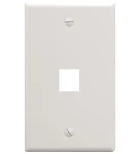 Cablesys ICC-IC107F01WH - FACEPLATE, FLAT, 1-GANG, 1-PORT, WHITE