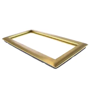 Hubbell SB3085 - CARPET FLANGE, 3-G, RECT, BRS