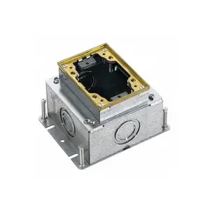 Hubbell FB2431 - RECT FLOORBOX, STAMP STEEL, DEEP, 1-G - 1.25" PREPOUR AND 0.50" POST POUR ADJUST