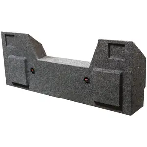 Qpower BQDODGE122019 - Dual 12 Woofer Box for Dodge Crew Cab 2019 Charcoal Carpet