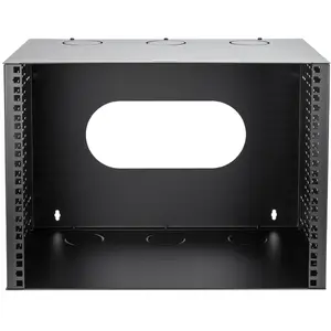 Rocstor Y10E027-B1 - SOLIDRACK 8U WALL MOUNT NETWORK RACK - LOW PROFILE WALLMOUNT BRACKET - 11IN DEEP