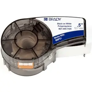Brady M21-500-7425 - CHEMICAL RESISTANT CRYOGENIC POLYPROPYLENE LABORATORY LABELS WITH RIBBON F