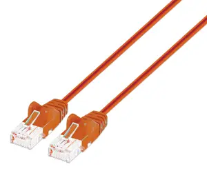 Intellinet 743556 - CAT6 U/UTP SLIM NETWORK PATCH CABLE, 1 FT., ORANGE