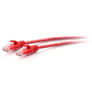 C2g C2G30166 - 25FT/7.6M CAT6A SLIM PATCH 28AWG RED