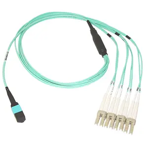 Belkin F2CF005-2M - MTP TO LC FIBER OPTIC CABLE; MTP/4X LC; 50/125; OM3; PLENUM;2 METER