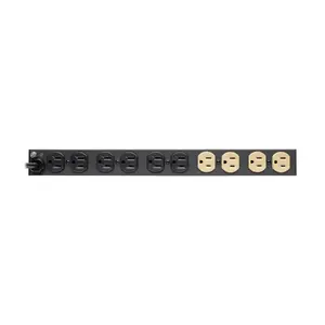Eaton Tripplite IBAR12 - EATON, ISOBAR 12-OUTLET NETWORK SERVER SURGE PROTECTOR, 15 FT. (4.57 M) CORD, 3840 JOULES, DIAGNOSTIC LEDS, 1U RACKMOUNT, METAL HOUSING