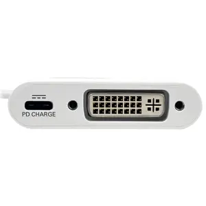 Tripplite U444-06N-D-C - Tripp-Lite AC U444-06N-D-C USB-C to DVI Adapter with PD Charging White Retail