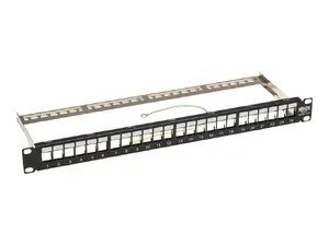 Tripplite N062-024-KJ-SH - EATON, 1U PATCH PANEL RACKMOUNT 24PORT RJ45 ETHERNET USB HDMI CAT5 CAT6