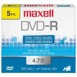 MAXELL-PEMXLDVDR5PK