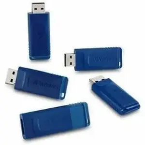 Verbatim VER 99810 - 16GB USB Flash Drive - 5pk - Blue - 16 GB - USB 2.0 Type A - Blue - 5 Year Warranty - 5 / Pack
