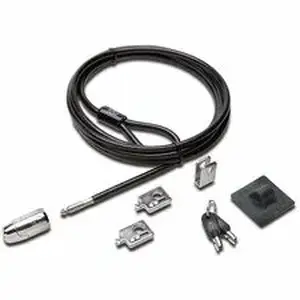 Kensington KMW 64424 - Desktop & Peripherals 2.0 Locking Kit - 8 ft Cable - Keyed Lock - Black - Carbon Steel, Plastic - For Desktop Computer, Keyboard, Mouse, Computer