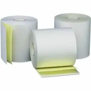 Universal Products UNV 35767 - Universal Carbonless Paper Rolls, 0.44" Core, 3" x 90 ft, White/Canary, 50/Carton - 3" x 90 ft - End of Paper Indicator - White/Canary - 50 / Carton