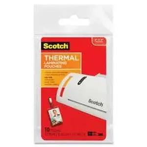 3m TP5852-10 - Scotch Thermal Laminating Pouches - Laminating Pouch/Sheet Size: 2.40" Width x 4.20" Length x 5 mil Thickness - Glossy - for Photo, ID Badge, Document, Lists, Card - Double Sided, Photo-safe - Clear - 24 / Pack
