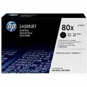 Hp HEW CF280XD - 80X (CF280XD) High Yield Laser Toner Cartridge - Dual Pack - Black - 1 Carton - 6900 Pages