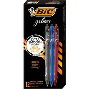 Bic RGLCG11AST - Gel-ocity Gel Pen - Retractable - Assorted Ink - Gel-based - 12 / Dozen