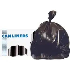 Heritage HER H5645TKR01 - AccuFit RePrime Can Liners - 23 gal/55 lb Capacity - 45" Length x 28" Width x 0.90 mil (23 Micron) Thickness - Black - Resin - Can - 25/Roll - 8 / Carton