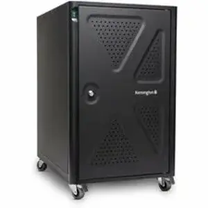 Kensington KMW 64415 - AC12 Security Charging Cabinet - Universal Device - 4 Casters - 16.50" Width x 23.20" Depth x 28.10" Height - Black - For 12 Devices - 1 Each