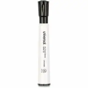 Universal Products UNV 43681 - Universal Dry Erase Marker, Medium Bullet Tip, Black, Dozen - Black Ink - Dry - General Purpose - 12 / Dozen