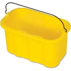Rubbermaid RCP 9T8200YWCT - Commercial 10-quart Sanitizing Caddy - 2.50 gal - 8" x 14" x 7.5" - Yellow - 6 / Carton