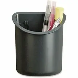 Universal Products UNV 08193 - Universal Pen/Pencil Holder - 5" Height x 4.3" Width x 2.5" Depth - Plastic - Charcoal - 1