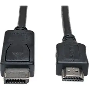 Eaton Tripplite TRP P582003 - Tripp Lite series DisplayPort to HD Cable Adapter - 3 ft DisplayPort/HDMI A/V Cable for Monitor, TV, Audio/Video Device - First End: 1 x DisplayPort Digital Audio/Video - Male - Second End: 1 x HDMI Digital Audio/Video - Male - Supports up to 1920 x 1080 - Black - 1 Each - TAA Compliant