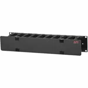 Apc - Schneider Electric APW AR8600A - APC Horizontal Cable Manager, 2U x 4" Deep, Single-Sided with Cover - Cable Manager - Black - 2U Rack Height x 19" Panel Width - 1 Each - TAA Compliant