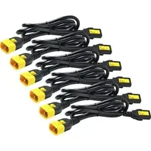 Apc - Schneider Electric APW AP8706SWW - APC by Schneider Electric Power Cord Kit (6 EApo), Locking, C13 to C14, 1.8m - For PDU - Black - 5.91 ft Cord Length - IEC 60320 C14 / IEC 60320 C13 - 1 Each