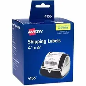Avery Dennison AVE 4156 - Avery® Thermal Roll Labels 4" x 6", 220 White Shipping Labels (4156) - x 4" Width x 6" Length - Roll - Permanent Adhesive - Rectangle - Direct Thermal, Thermal - Bright White - Paper - Water Resistant - 220 / Sheet - 1 Total Sheets - 220 Total Label(s) - 6 / Box