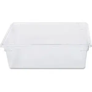 Rubbermaid RCP 3300CLE - Commercial 12.5-Gallon Food/Tote Box - Transporting, Storing - Dishwasher Safe - Clear - Plastic, Polycarbonate Body - 1 Each
