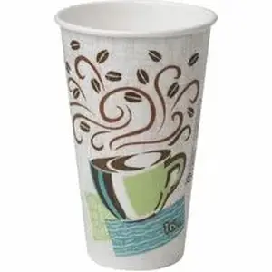 Georgia Pacific DXE 5356DX - Dixie PerfecTouch 16 oz Insulated Paper Hot Coffee Cups by GP Pro - 16 fl oz - Coffee Haze - Paper - Hot Drink, Coffee - 25 / Pack