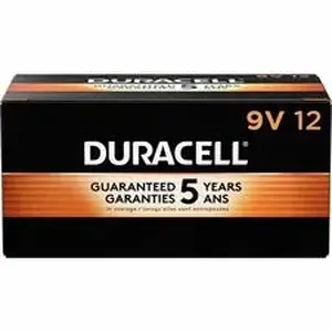 Duracell DUR 01601 - 9-Volt Coppertop Alkaline Batteries - For Multipurpose - 9V - 12 / Box